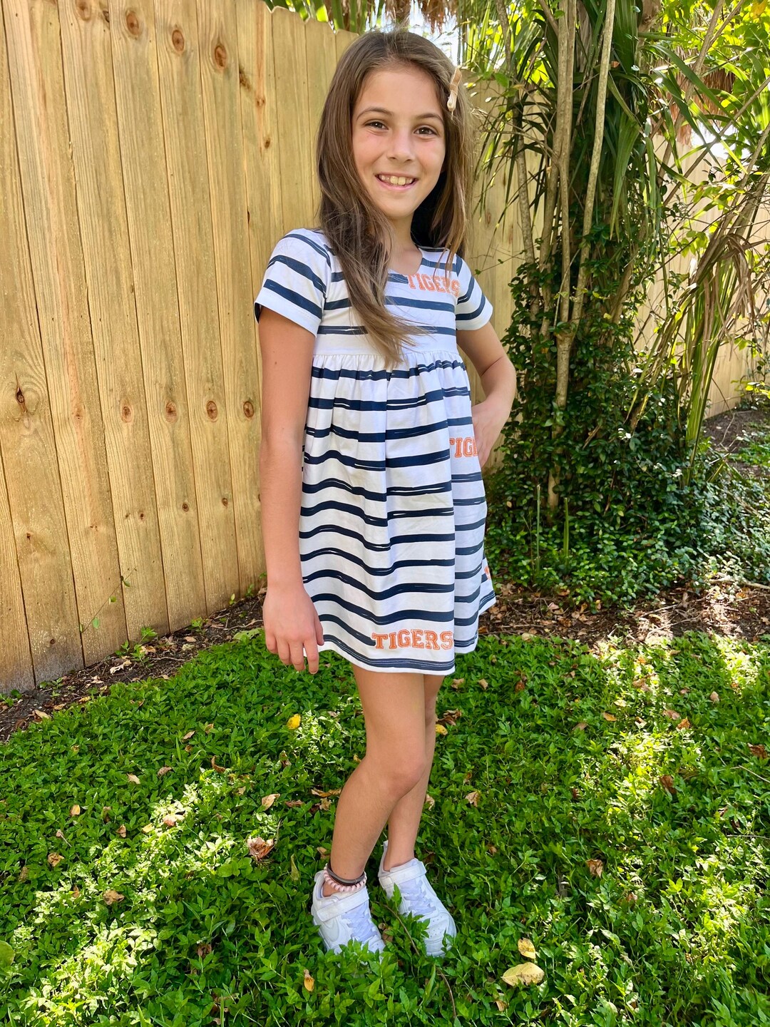 Auburn Tigers Stripe Dress, Baby Dress, Toddler Dress, Girl Dress, Tigers Dress, Aubie Dress, College Football Outfit