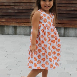 Jack-O-Lantern Dress, Baby dress, toddler dress, girl dress, Halloween dress, Halloween outfit, pumpkin dress