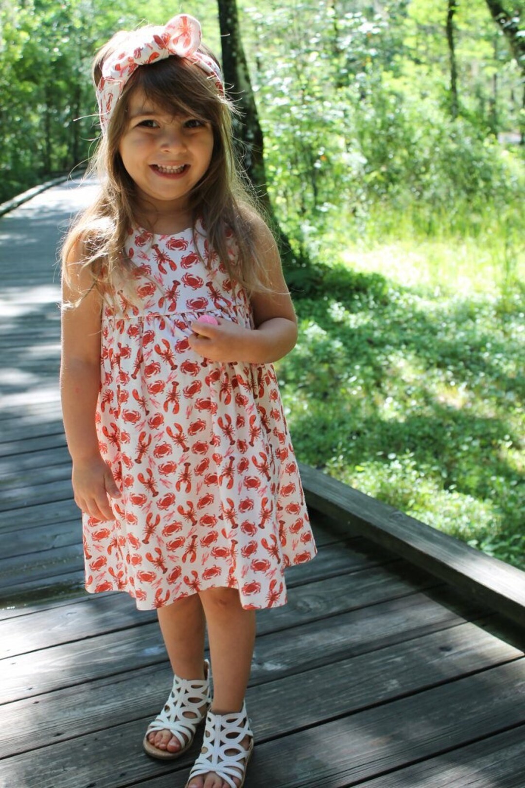 Lobster Dress, Baby Dress, Toddler Dress, Girl Dress, Summer Dress