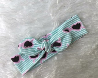 Too Cool for School Bow Knot, baby headband, toddler headband, girl headband, adult headband, sunglasses headband, back to school, teachers