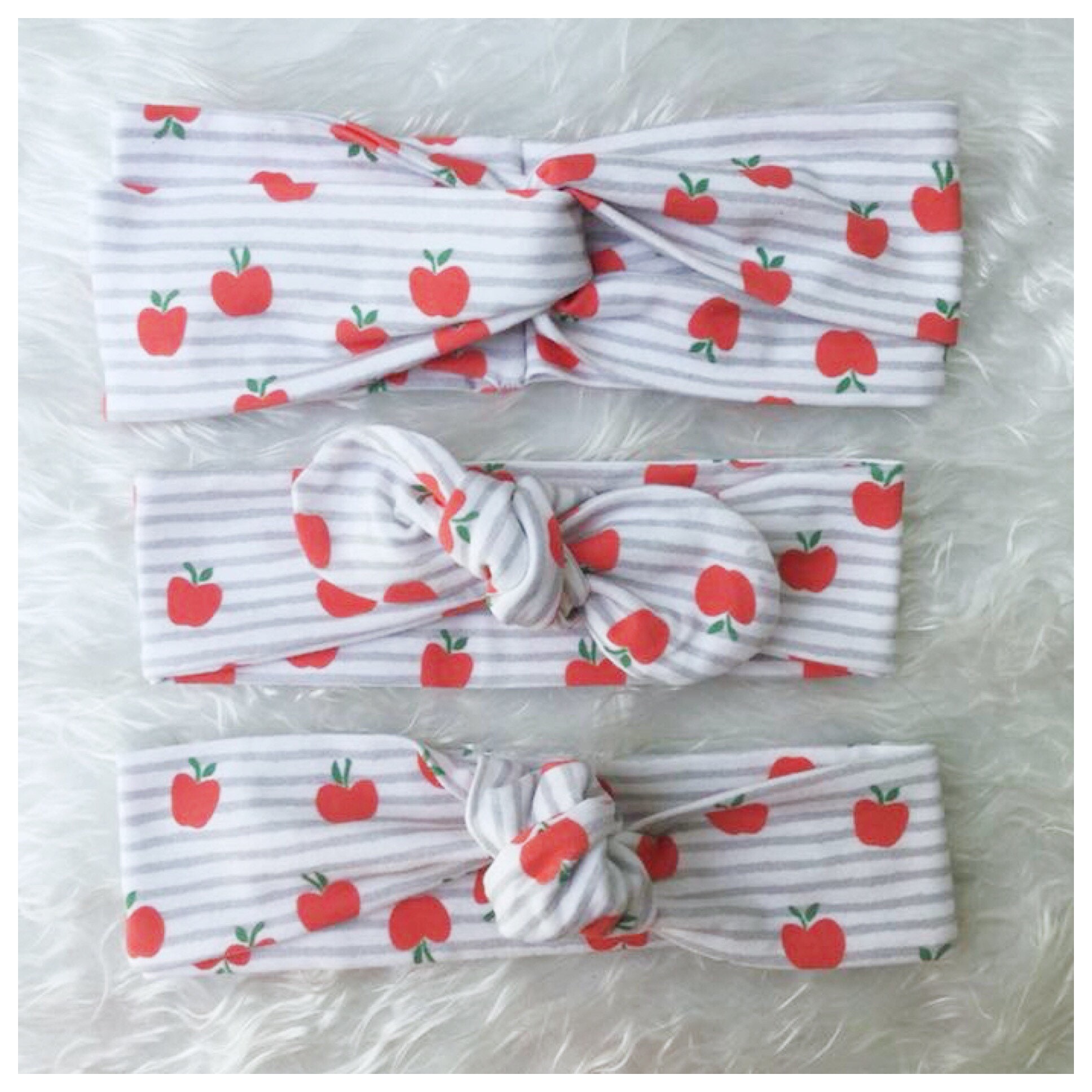 A is for Apple Bow Knot, Baby headband, toddler headband, girl headba…