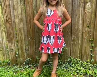 University of Wisconsin Dress, Baby dress, toddler dress, Girl dress, fall dress, Badger dress, Wisconsin, fall outfit, Badger football