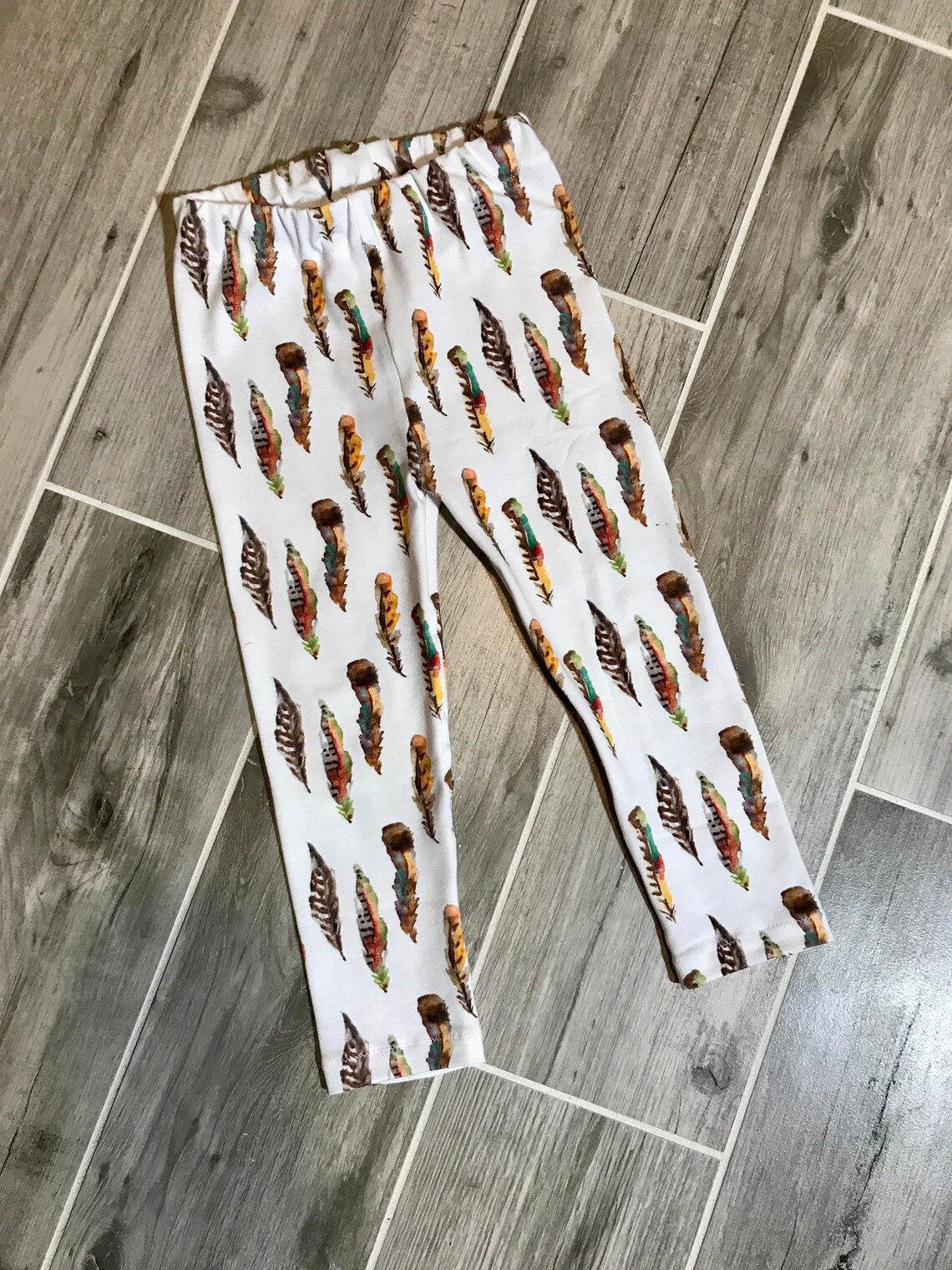 Fall Feathers Leggings Thanksgiving Leggings Girl Outfit - Etsy