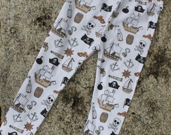 Ahoy Matey Leggings, Unisex pants, Gasparilla pants, pirate pants, pirate ship, pirate hat, pirate outfit