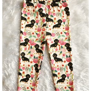 Floral Doxie Leggings image 3