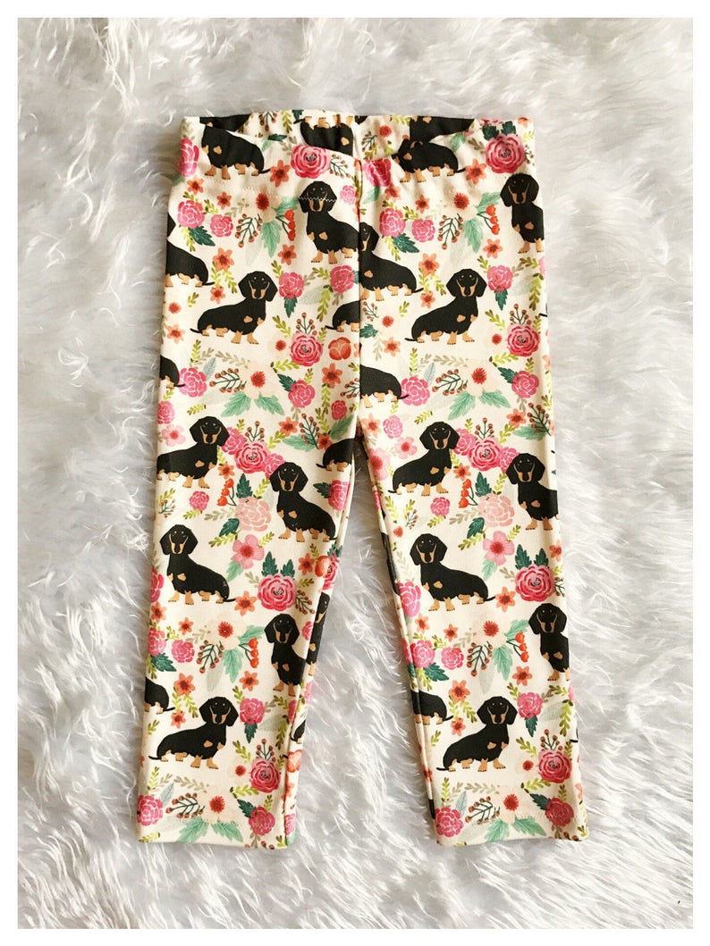 Floral Doxie Leggings image 3