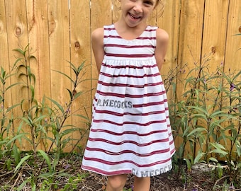 South Carolina Gamecocks Stripe Dress, game day, college apparel, USC dress, tailgate, dress, college football
