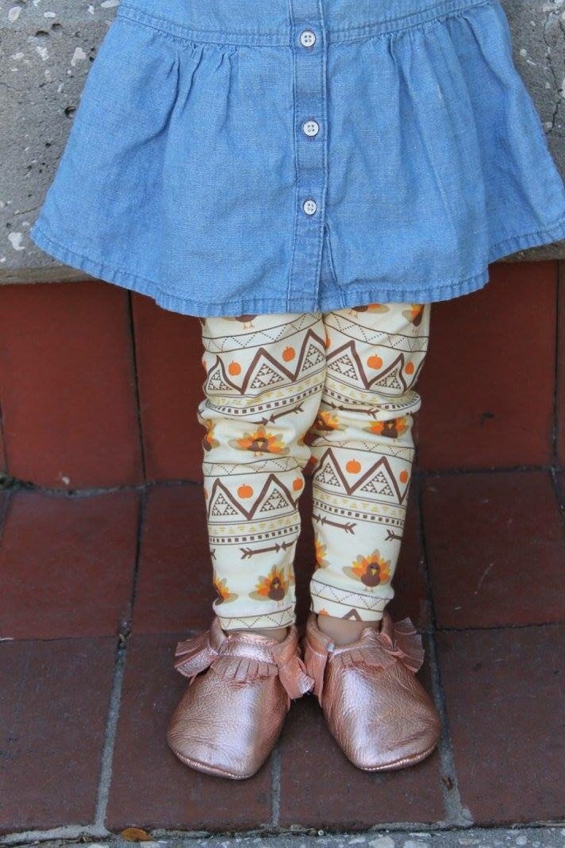 Aztec Turkey Leggings - Thanksgiving, leggings, girl outfit, holiday outfit, turkey day, girl pants, turkeys, fall outfits, fall leggings 