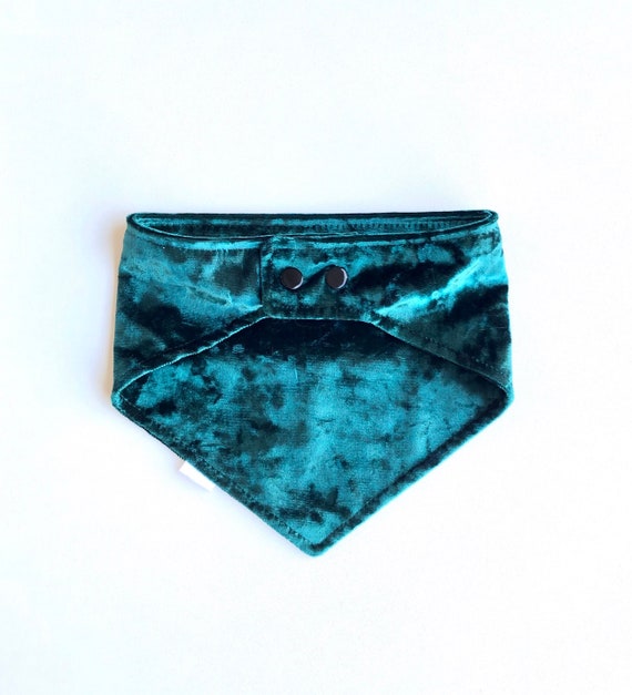 Crushed Velvet Dog Bandana Luxury Dog Bandana Christmas Dog Bandana