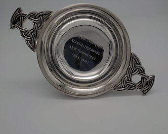 Personalised Chrome Plated 3'' Quaich