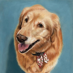CUSTOM PET PORTRAIT  from your favorite photo, Pastel Pet Portrait, Original Art, Dog Portrait, Custom Pet drawing, Gift for her, Fine Art