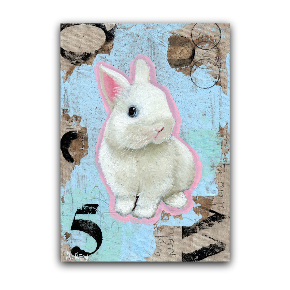 BUNNY PRINT, Rabbit Print, Baby Animal Print, Woodland Nursery Decor ...