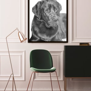 PET PORTRAIT from your favorite photo, Labrador, Dog Portrait, Custom pet portrait, Gift for her, Pet memorial, Dog memorial, pet loss image 8