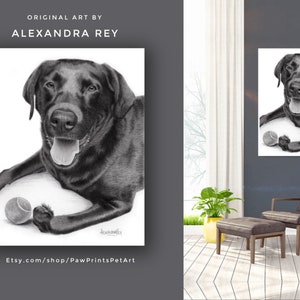 PET PORTRAIT from your favorite photo, Labrador, Dog Portrait, Custom pet portrait, Gift for her, Pet memorial, Dog memorial, pet loss image 4