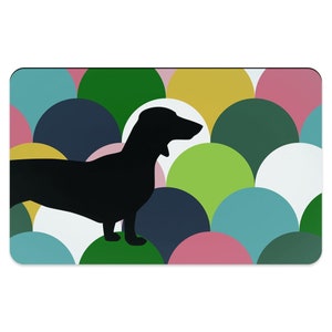 Pet Placemats, Dachshund, Dachshund Gift, Dachshund Lover, Weiner Dog, Weiner Dog Art, Weiner Dog Gift, Geometric, geometric art, dog gift