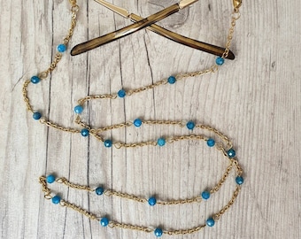 Gemstone Chain, Eyeglass Gold Chain, Glasses Silver Chain, Glasses Chain, Eyeglasses Chain, Glasses Holder, Sunglasses Chain, Gift for Her