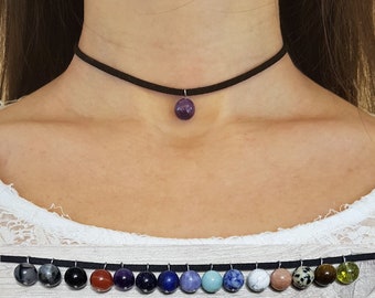 Wildleder Choker, Kristall Choker, Trendy Choker, Charm Halsketten, Party Halskette, Party Choker, Schwarz Wildleder Choker, Edelstein Choker, Choker Hals