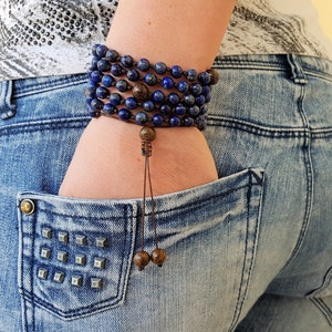 Lapis Lazuli Mala, Bronzite Mala, 108 Mala, 108 Mala Necklace, 108 Mala Bracelet, 108 Men Mala, 108 Mala Beads, 108 Prayer Beads, 108 Women