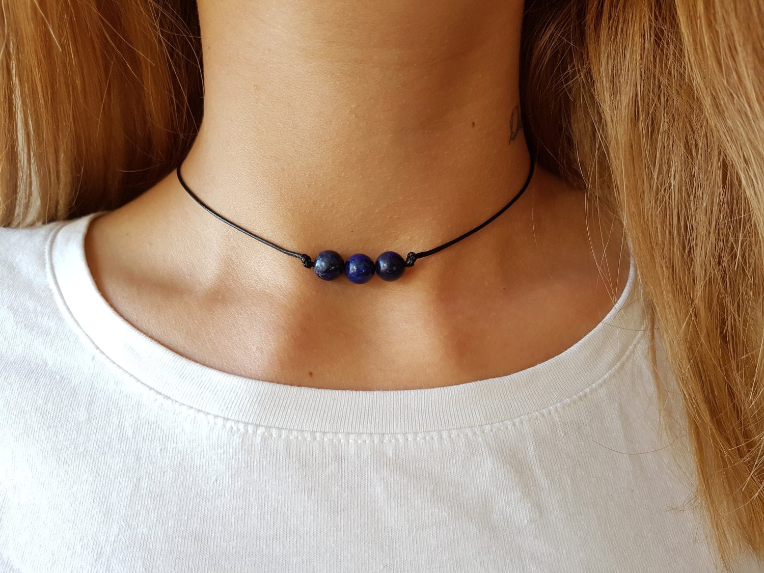 Lapis on sale lazuli choker