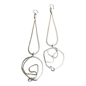 wire wrapped aluminum wire earrings jewelry Design handmade accessories