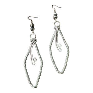 wire wrapped twisted dangle, drop earrings jewelry stylish accessories