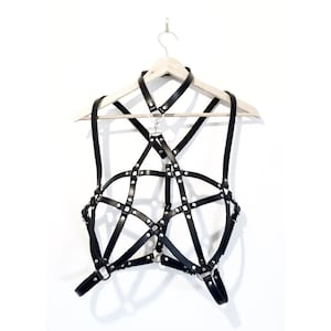 Madeline Harness - Pentagram Harness - Leather Harness