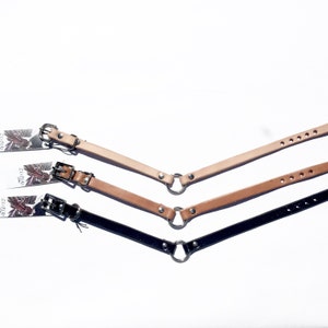 Limited Edition - Delicate O Ring Choker - Leather Choker
