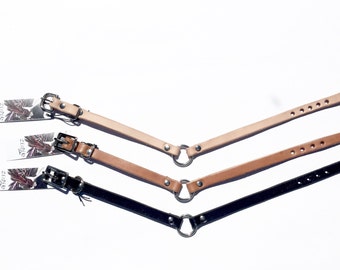 Delicate O Ring Choker - Leather Choker