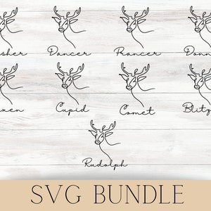 Christmas SVG, Rudolf Svg, Christmas Santa SVG, Reindeer Svg, Christmas Reindeer Svg, Christmas Cut File, Vintage Christmas, Santas reindeer