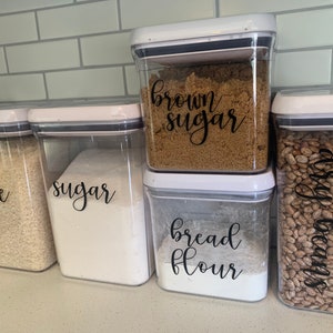 Personalized Canister Labels Pantry Labels, OXO Labels, OXO Containers ...