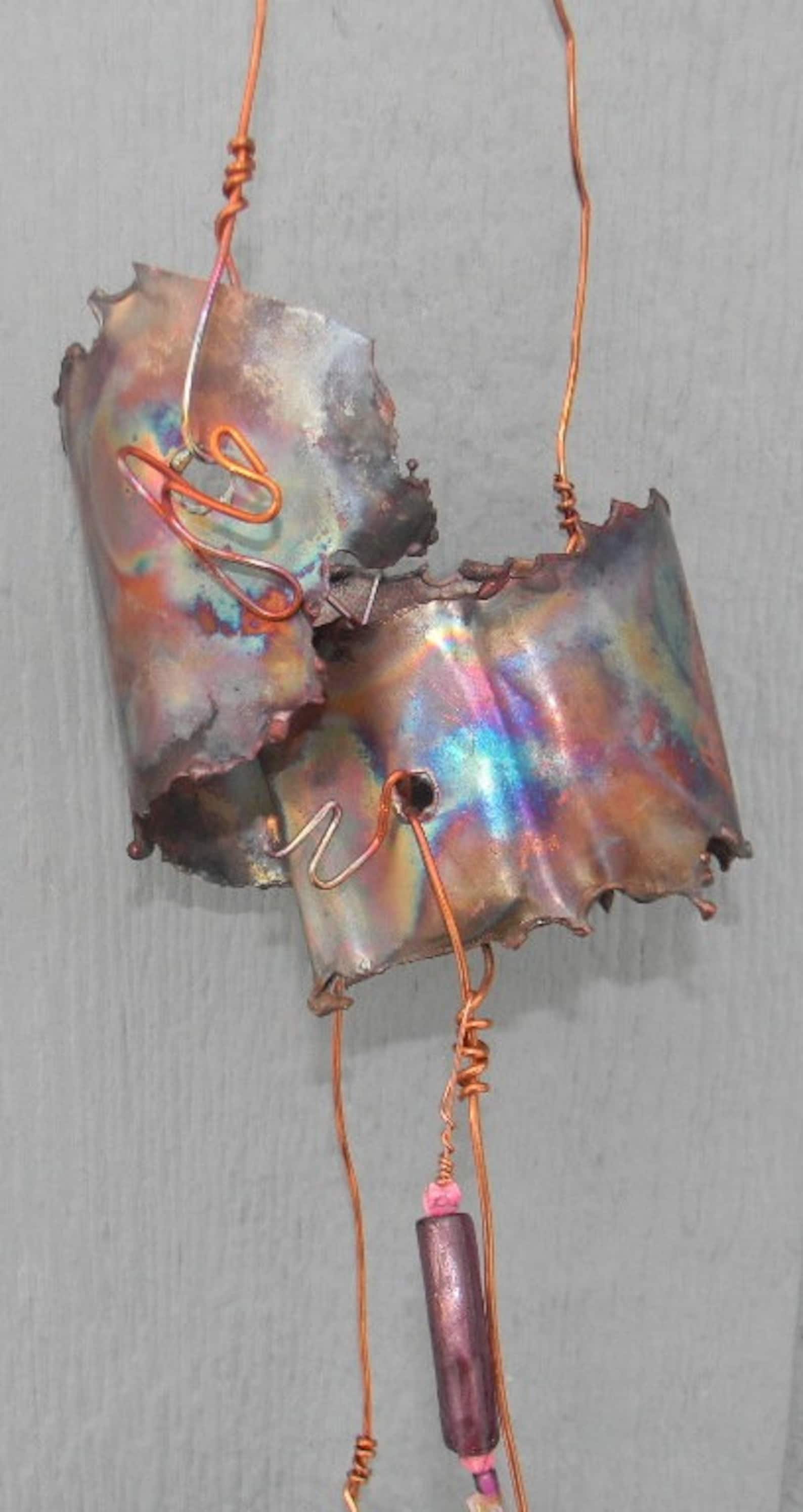 Copper Beaded Yard Garden Ornament Art Organic Hanging Decoration