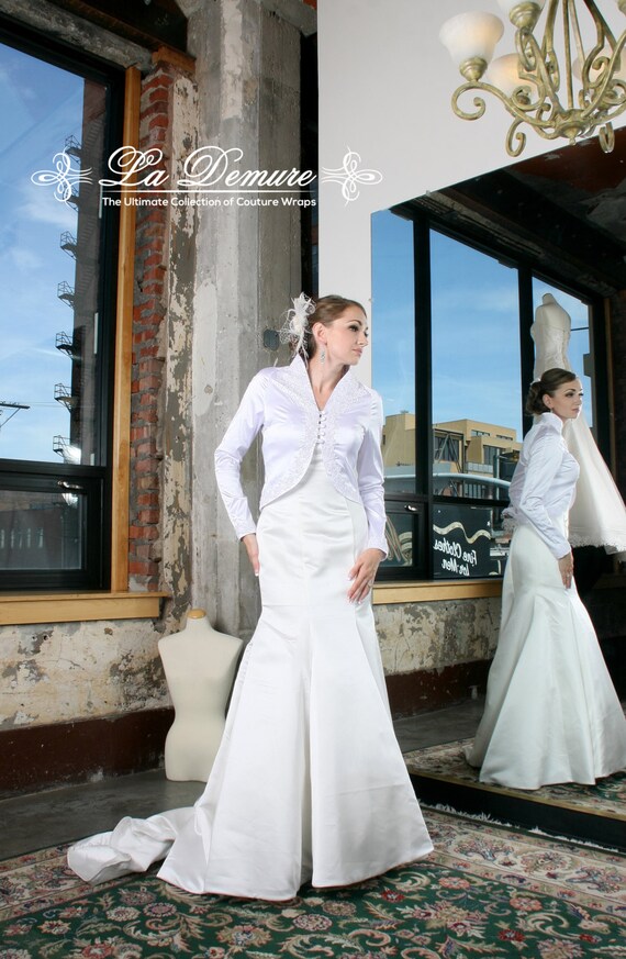 white bolero jacket for wedding dress