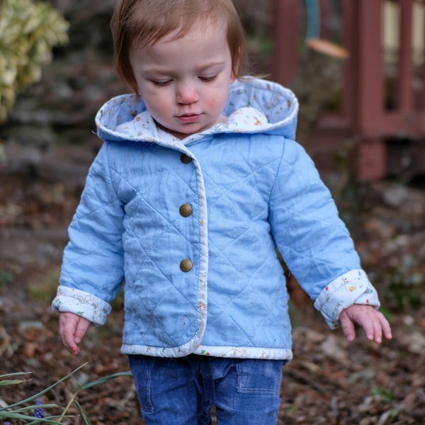 Veste matelassée à capuche style Tamarack Modèle PDF / Modèle de couture numérique pour bébés, tout-petits et enfants