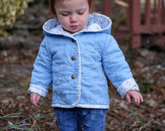 Quilted Hooded Tamarack Style Jacket PDF Pattern / Digital Sewing Pattern for Babies, Toddlers and Kids