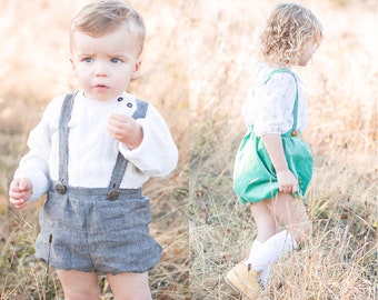Bloomers with straps for baby and childrens PDF sewing pattern. Beginner pattern to Intermediate. Sewing for toddlers!