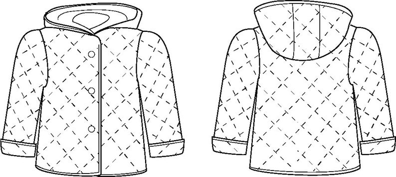 Quilted Hooded Tamarack Style Jacket PDF Pattern / Digital Sewing Pattern for Babies, Toddlers and Kids image 5