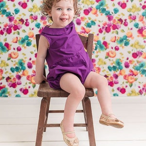 Romper / Playsuit for Baby, toddler and Kids PDF Sewing Pattern. Sleeve or sleeveless options image 5
