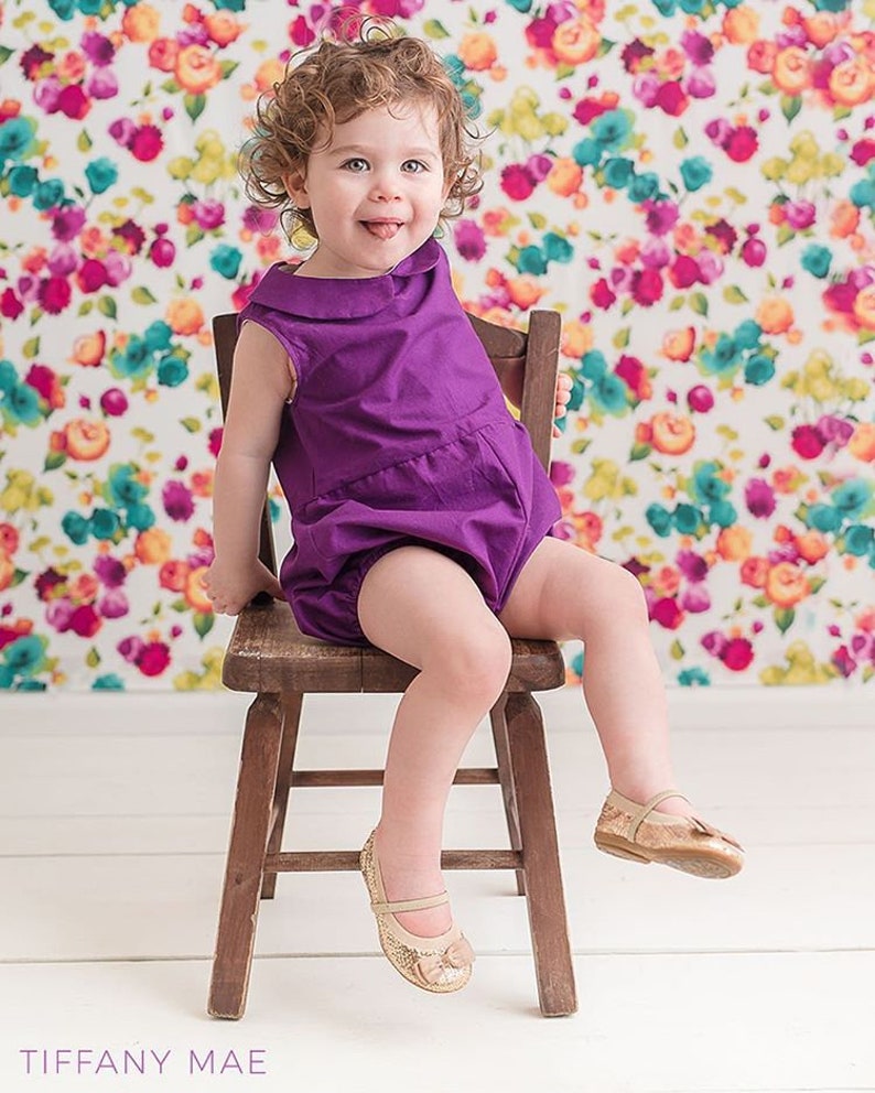 Romper / Playsuit for Baby, toddler and Kids PDF Sewing Pattern. Sleeve or sleeveless options image 5