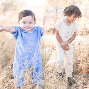 Jumpsuit Digital Sewing Pattern / One-piece suit for boys or girls- babies, toddlers and kids! Intermediate skill level