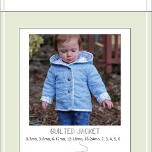 Quilted Hooded Tamarack Style Jacket PDF Pattern / Digital Sewing Pattern for Babies, Toddlers and Kids image 2