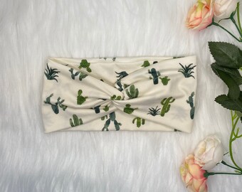 Organic Cactus Fan Knot Headband
