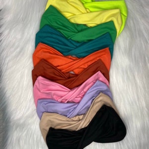 Twisted Wide Headband: Soft Stretchy Boho Turban