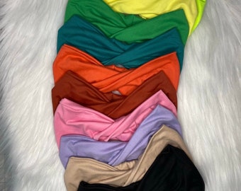 Twisted Wide Headband: Soft Stretchy Boho Turban