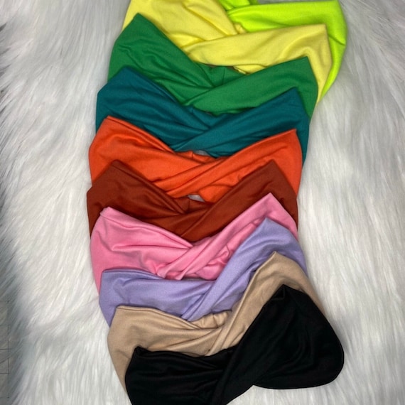 Twisted Wide Headband: Soft Stretchy Boho Turban