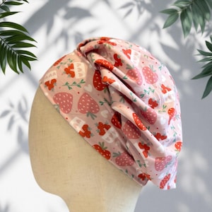 Erdbeer Scrub Cap Hut, Weiche, dehnbare Scrub Cap im Stirnband Stil, Bouffant Scrub Cap ODER Scrub Cap