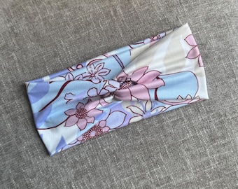 Floral Twist Headband, Stretchy Soft Headband