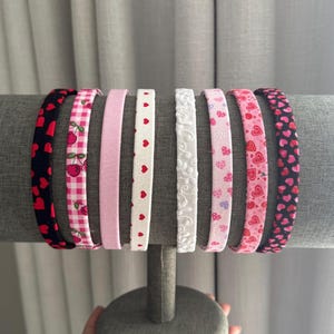 Valentine’s Hard Skinny Headband, Floral Hard Headband, Liberty Headband, Girls Headband, Woman Headband