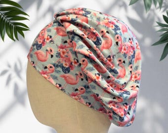 Flamingo Bouffant Scrub Cap: Soft Stretchy Headband Style