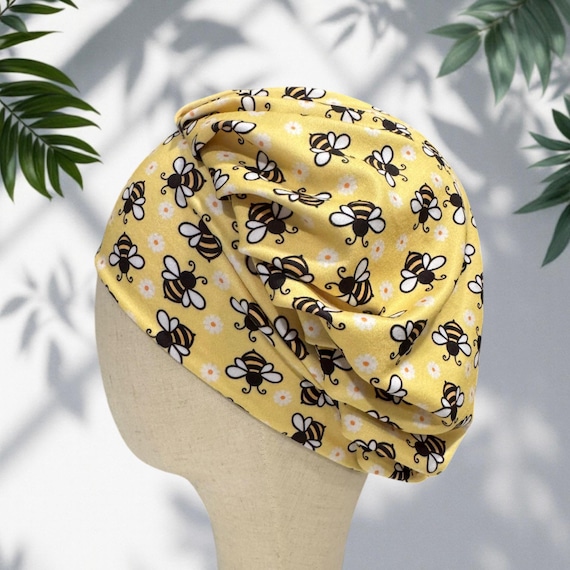 Bee Bouffant Scrub Cap | Bumble Bee Nurse Scrub Hat | Headband Style Surgical Cap