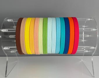 Skinny Cotton Headband, Hard Solid Color Headband